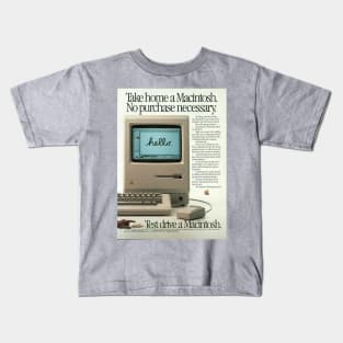 Test drive a Macintosh - Vintage Mac ad Kids T-Shirt